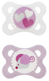Pink MAM pacifiers